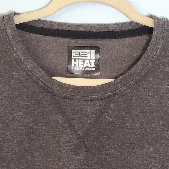 32 degrees men's lined cool heat gray crew neck casual sweatshirt xl - Picture 3 of 7